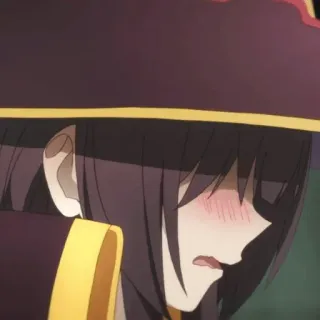 🍓 60fcf1b0 Megumin KonoSuba 애니메이션, 소녀, 메구밍, 코노스바, 귀여운, 팬아트 telegram sticker