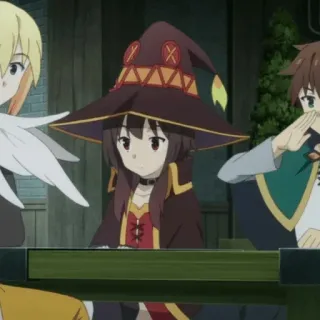 🎡 72a20c00 Megumin KonoSuba 애니메이션, 코노스바, 메구밍, 캐릭터, 판타지, 마법사 telegram sticker