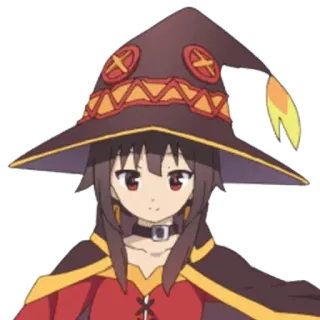 😅 cf775145 Megumin Konosuba 애니메이션, 코노스바, 메구밍, 마법사, 마법, 폭렬 telegram sticker