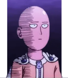 😶 02119b31 Saitama One-Punch Man Saitama, One-Punch Man, Anime, Herói, Careca, Mangá telegram sticker