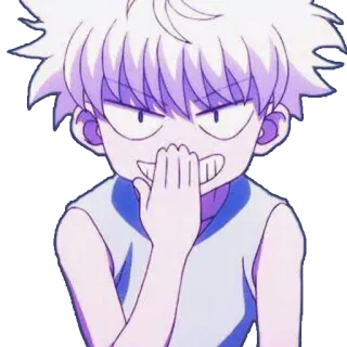 😂 5aafcc75 Killua Zoldyck Hunter x Hunter Anime, Killua, Hunter x Hunter, Desenho animado, Menino, Sorriso sarcástico telegram sticker