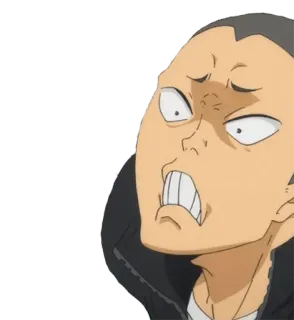 😖 be079ed9 Tanaka Ryunosuke Haikyuu!! Anime, Mangá, Haikyuu!!, Tanaka, Ryunosuke telegram sticker