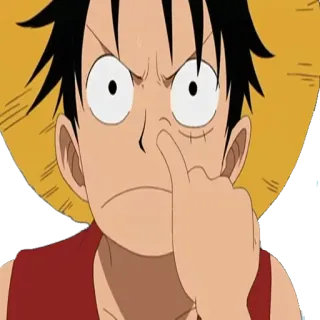 😐 c818e168 Luffy One Piece Anime, Mangá, Monkey D. Luffy, One Piece, Desenho animado, Engraçado telegram sticker