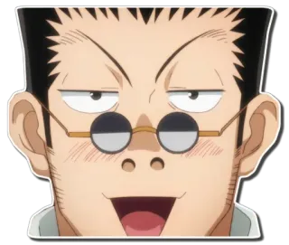 😍 c9bdd9b4 Leorio Paladiknight Hunter x Hunter Anime, Personagem, Expressão facial, Óculos, Hunter x Hunter, Leorio, Paladiknight telegram sticker