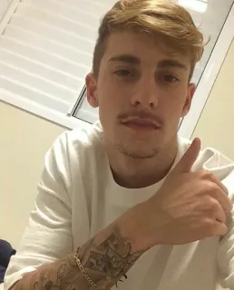 👍 018eb419 man, thumbs up, portrait, person, tattoo, casual telegram sticker