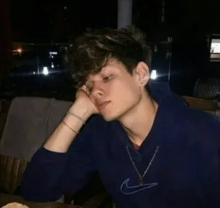 😐 773c37fe man, portrait, teen, boy, indoors telegram sticker