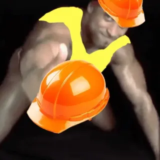 😏 05e692b3 Bau, Schutzhelm, Arbeiter, Muskulös, Mann telegram sticker