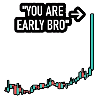 🍍 8f436208 "YOU ARE EARLY BRO" Meme, Aktienmarkt, Finanzen, Investieren, Trading, Kryptowährung telegram sticker