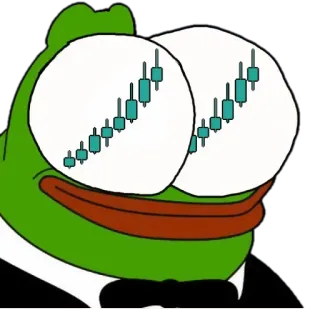 🐸 a33db734 Pepe the Frog pepe, pepe der frosch, meme, internet meme, trading, kerzenchart, aktienmarkt telegram sticker