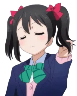 😌 79663e2c Nico Yazawa Love Live! อนิเมะ, ผู้หญิง, น่ารัก, ชุดนักเรียน, Nico Nico Nii telegram sticker