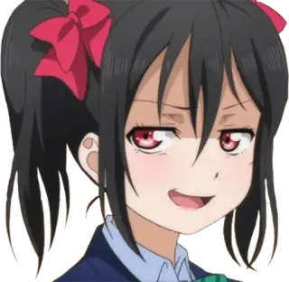 🙃 941d9edf Nico Yazawa Love Live! อนิเมะ, ผู้หญิง, ไอดอล, ยิ้มเยาะ, การ์ตูน telegram sticker
