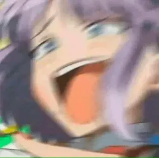 😆 e3408cf9 อนิเมะ, ผู้หญิง, ปฏิกิริยา, ตกใจ, ประหลาดใจ telegram sticker