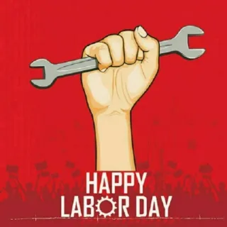 👨‍🔧 1b24124c HAPPY LABOR DAY ngày lao động, ngày lễ, cờ lê, tay, công nhân, lễ kỷ niệm telegram sticker