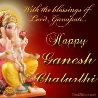 🙏 1efc0ee1 Ganesha With the blessings of Lord Ganapati... Happy Ganesh Chaturthi ganesha, Ấn Độ giáo, tôn giáo, lễ hội, ganapati telegram sticker