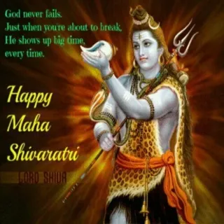 🙏 593c683d Shiva God never fails. Just when you're about to break, He shows up big time, every time. Happy Maha Shivaratri LORD SHIVA Ấn Độ giáo, Thần, Tôn giáo, tâm linh, Maha Shivaratri, Shiva telegram sticker