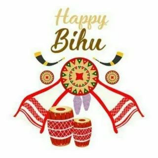 🙏 5f7017de Happy Bihu bihu, lễ hội, trống, lễ hội Ấn Độ, văn hóa telegram sticker