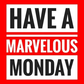 🟥 83dac39b HAVE A MARVELOUS MONDAY thứ hai, tuyệt vời, tích cực, đỏ telegram sticker