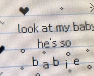 😎 5ff8bd58 look at my baby he's so babie 可愛い, ミーム, 赤ちゃん, 愛, ハート telegram sticker