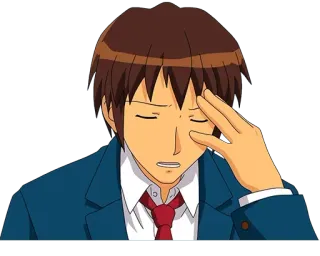 😑 9e5619ed Anime, Uomo, Frustrazione, Tristezza, Arrabbiato, Stress telegram sticker