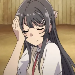 🐇 0b22a795 Mai Sakurajima Rascal Does Not Dream of Bunny Girl Senpai Anime, Bunny girl, Sakurajima, Uniforme escolar telegram sticker