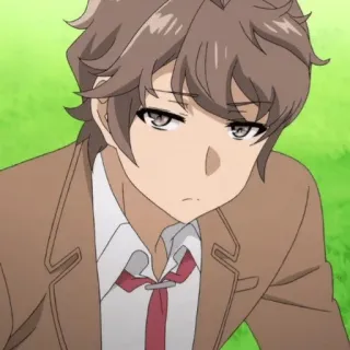 🐾 0f2bdb89 Anime, Masculino, Personagem, Cabelo castanho, Uniforme escolar telegram sticker