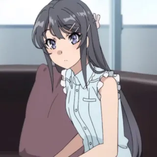 🐇 413b8f2f Mai Sakurajima Rascal Does Not Dream of Bunny Girl Senpai Anime, Garota, Fofa, Sakurajima telegram sticker