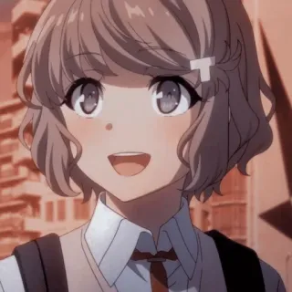 😄 a0c76e92 Anime, Menina, Fofa, Sorriso, Uniforme telegram sticker