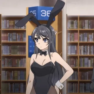 🐇 f3de2ae7 Mai Sakurajima Rascal Does Not Dream of Bunny Girl Senpai Anime, Coelho, Garota, Sakurajima, Mai telegram sticker