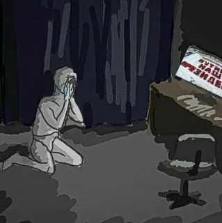 😭 597a64d6 ПУТИН НАШ ПРЕЗИДЕН politiek, poetin, president, rusland, verdrietig, huilen, politieke humor telegram sticker