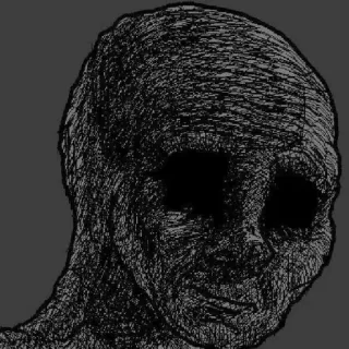 😣 691742df Wojak, Meme, Verdrietig, Depressief, Emotie, Internet telegram sticker