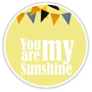 ☀ 0bec66e5 You are my Sunshine słońce, żółty, pozytywny, słodki, pokrzepienie telegram sticker