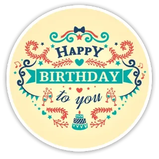 🎉 3dcb7ed6 HAPPY BIRTHDAY to you urodziny, święto, ciasto, pozdrowienia, świąteczny telegram sticker