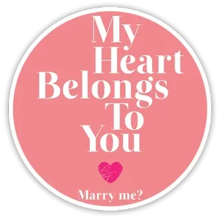 💍 50ca6a1b My Heart Belongs To You
Marry me? miłość, ślub, serce, oświadczyny, romantyczny telegram sticker