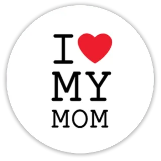 ❤ 535b3764 I ❤️ MY MOM matka, miłość, rodzina, mama, serce, uczucie telegram sticker