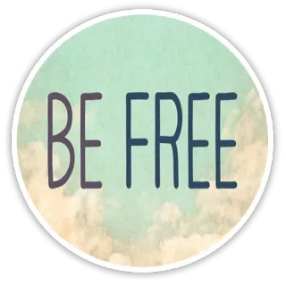 🐦 61de0962 BE FREE wolność, pozytywne, chmury, niebo, darmowe telegram sticker