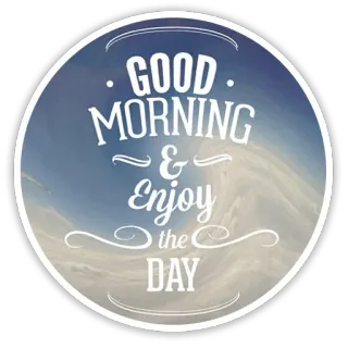 ☀ 977712a2 GOOD MORNING & Enjoy the DAY rano, powitanie, dzień, dobry telegram sticker
