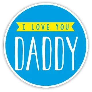 ❤ a785b582 I LOVE YOU DADDY miłość, ojciec, tata, rodzina, uczucie telegram sticker