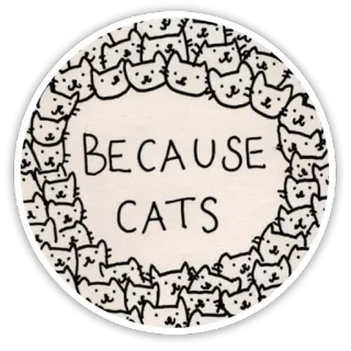 😻 afef3334 BECAUSE CATS koty, kocięta, zwierzęta, słodkie telegram sticker