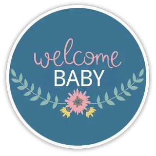 🌟 e396efc9 welcome BABY dziecko, powitanie, kwiatowy, święto, noworodek telegram sticker