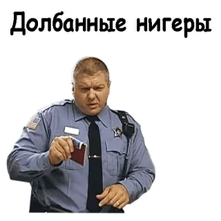 😡 9adc3efe Долбанные нигеры raciste, offensant, police, uniforme, homme whatsapp sticker