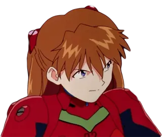 😒 10e9ed98 Asuka Langley Soryu Neon Genesis Evangelion Anime, Mädchen, Evangelion, Asuka, wütend, Eva telegram sticker