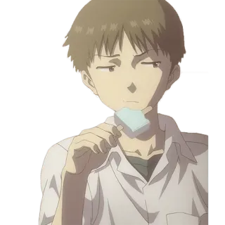 😒 11ca1e82 Shinji Ikari Neon Genesis Evangelion Anime, Shinji, Ikari, Eva, Eis am Stiel telegram sticker