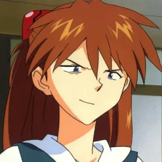 😏 1cc264db Asuka Langley Sohryu Neon Genesis Evangelion anime, mädchen, asuka, arrogant, eva telegram sticker
