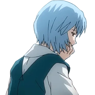 🤔 af84d6fc Rei Ayanami Neon Genesis Evangelion Anime, Rei, Ayanami, Evangelion, Traurig telegram sticker