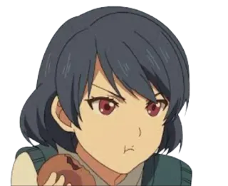 👒 07a91831 Anime, Mädchen, Charakter, Wütend telegram sticker