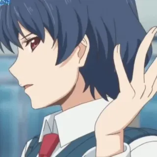 👒 4ba2887a Anime-Charakter, Junge, Schüler, Geste telegram sticker