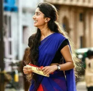 🥰 ec91b42f ผู้หญิง, ส่าหรี, ส่าหรีสีน้ำเงิน, อินเดีย telegram sticker