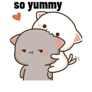 😋 889bccc4 so yummy mignon, amour, romantique, kawaii, ours, miam, trop bon telegram sticker