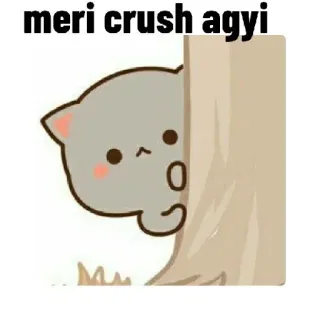 🙈 fa87149c meri crush agyi chat, mignon, dessin animé, coup de coeur, amour telegram sticker