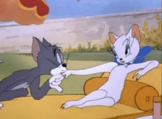 😘 1fe680e9 Tom Cartone animato, Gatto, Animale, Carino, Divertente, Amore, Bacio whatsapp sticker